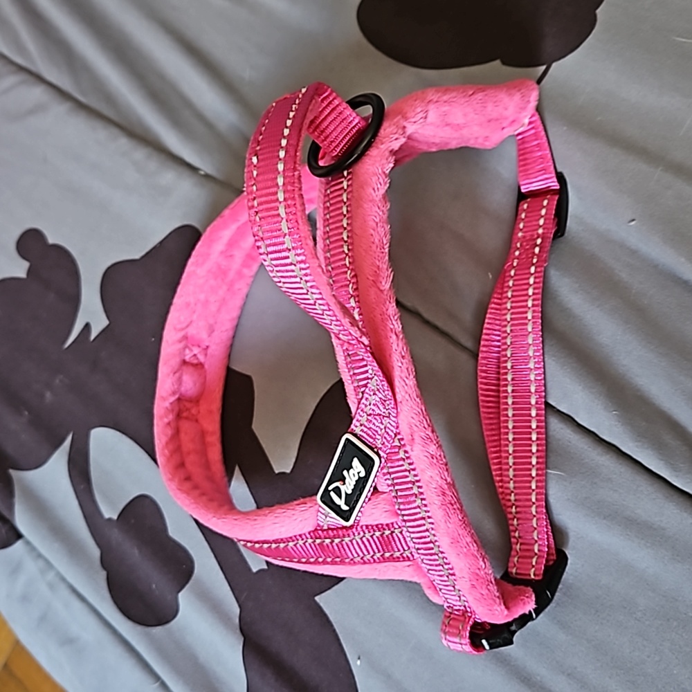 Didog Pink Velour dog Harness size Small